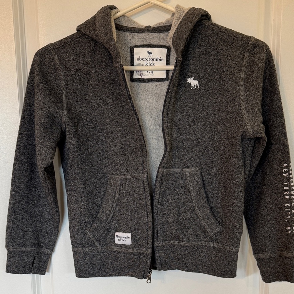 Abercrombie Kids Charcoal Zip-Up Hoodie